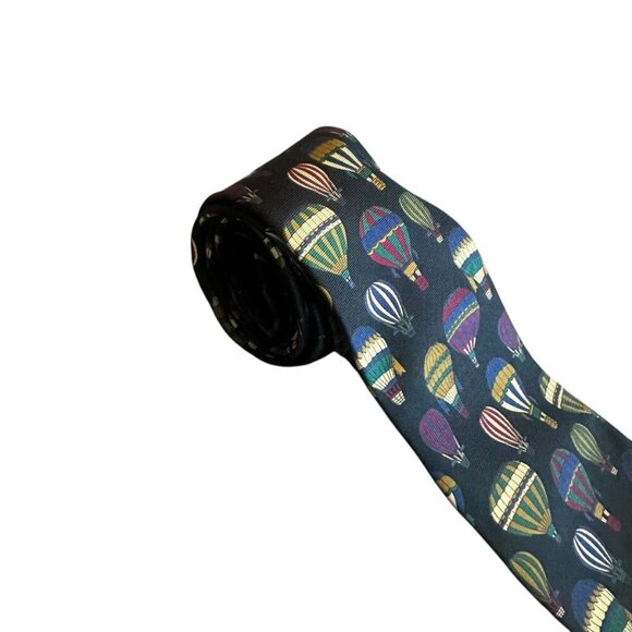 Brooks Brothers Makers All Silk Neck Tie Hot Air Balloon Print Colorful Men's - Picture 2 of 8
